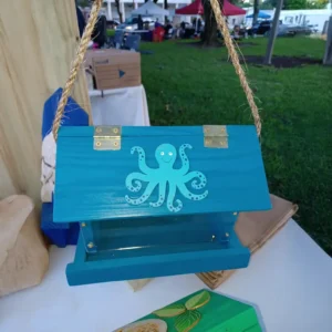 Blue with Seafoam Blue Octopuss